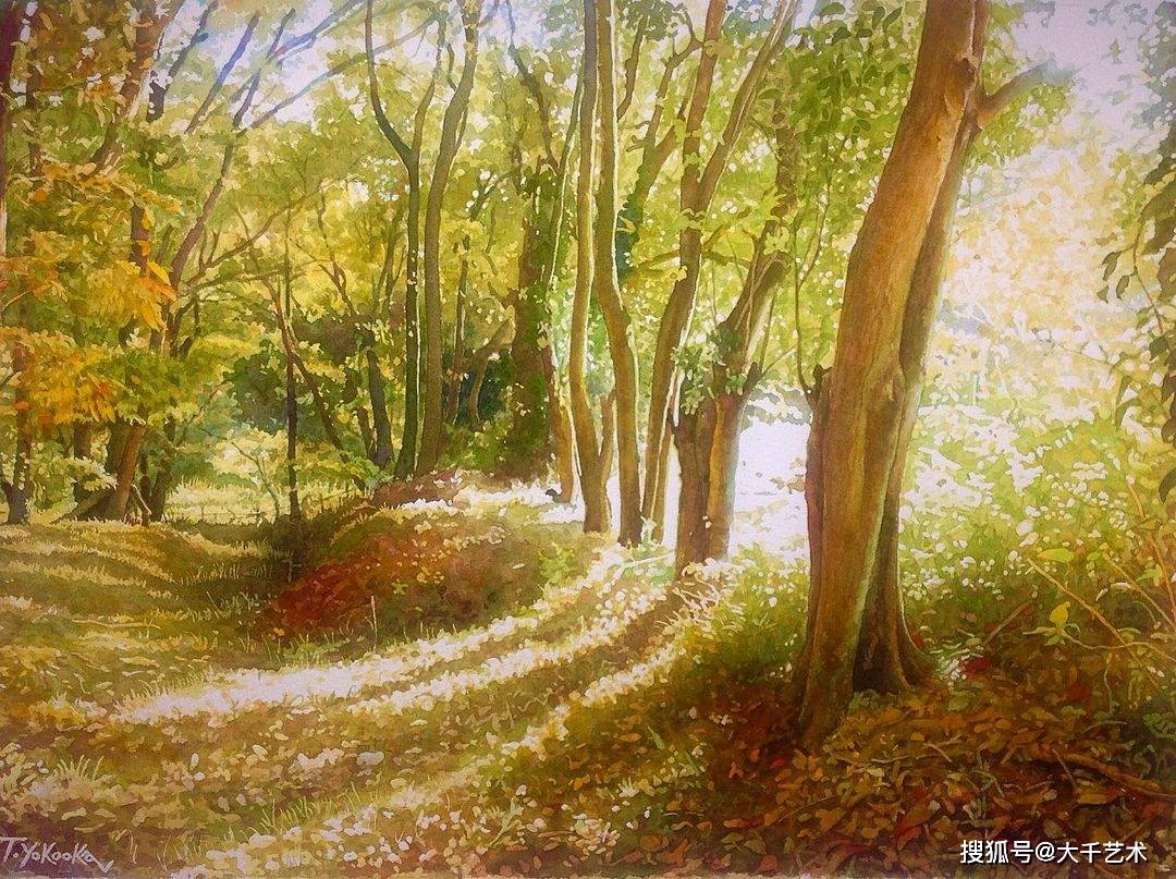 日本艺术家takumiyokooka水彩画欣赏