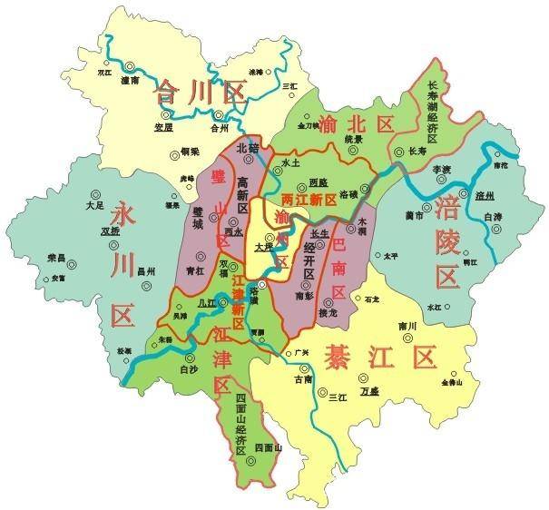 重庆主城地图板块图片