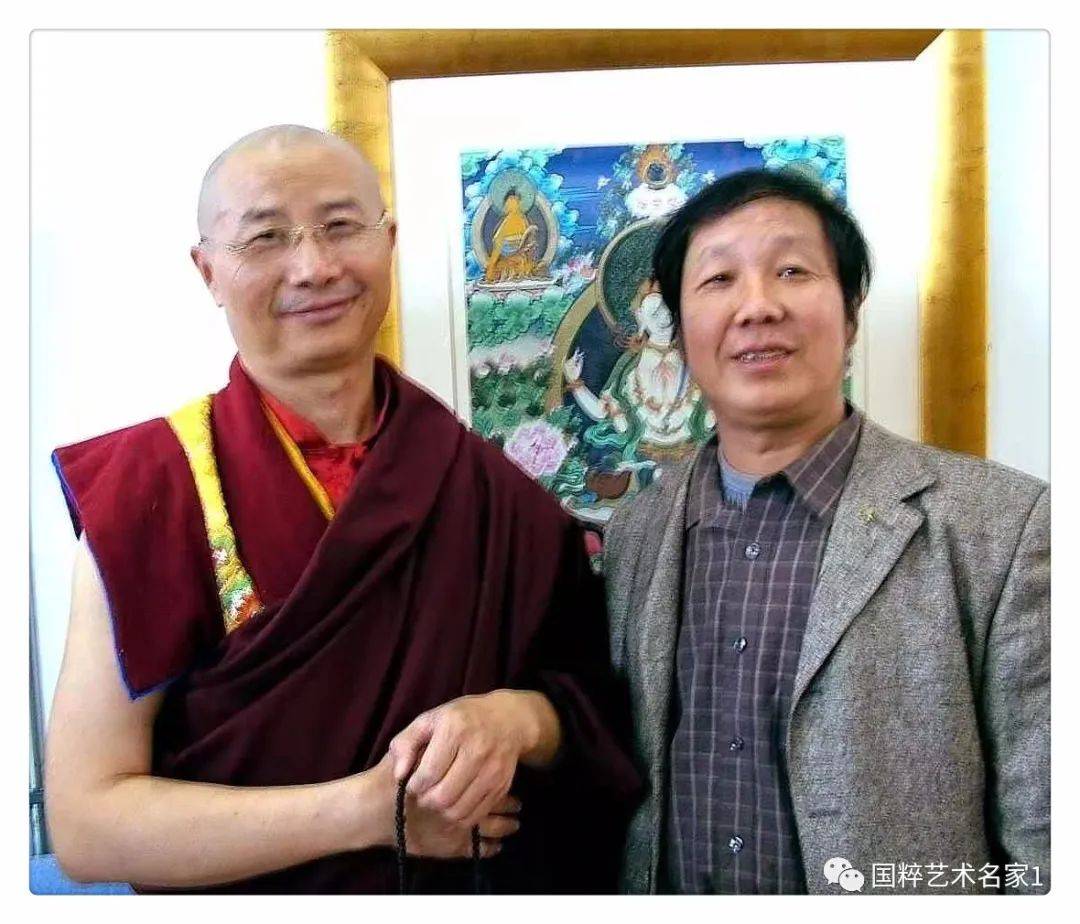 于光领与著名山水画家聂风先生合影于光领作品赠送山东商会会长于光领