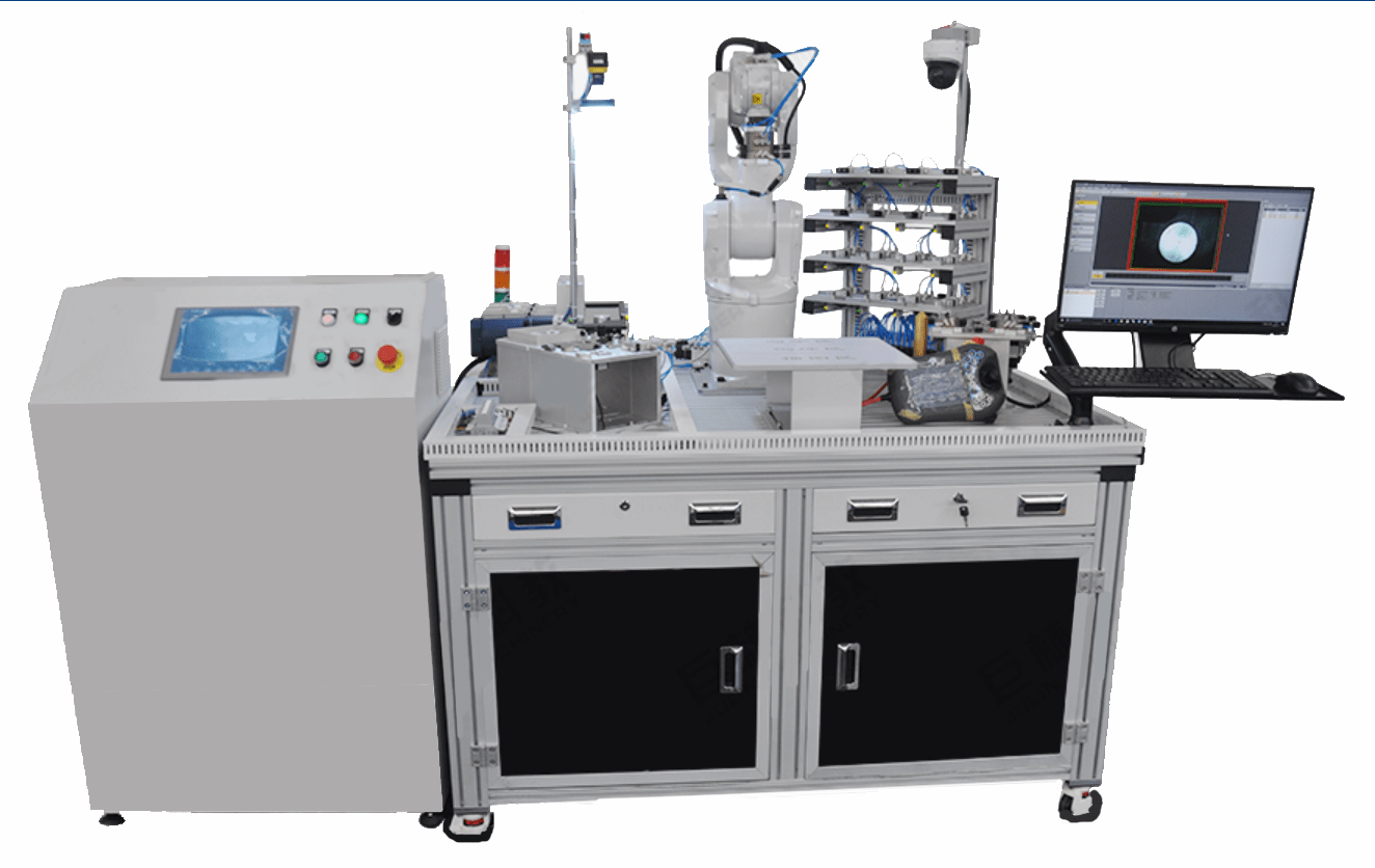 机器人堆垛模块,机器人装配模块,plc控制模块,人机界面模块,上位机