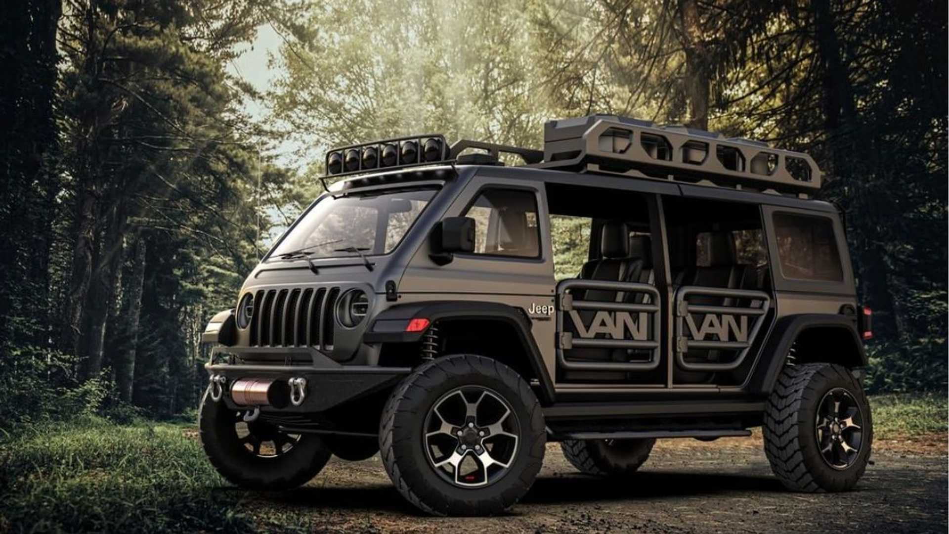 能越野的吉普面包车 jeep vangler渲染图曝光