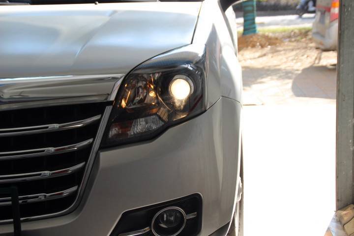 哈弗h5原车卤素灯改装led大灯双光透镜大灯效果真不错