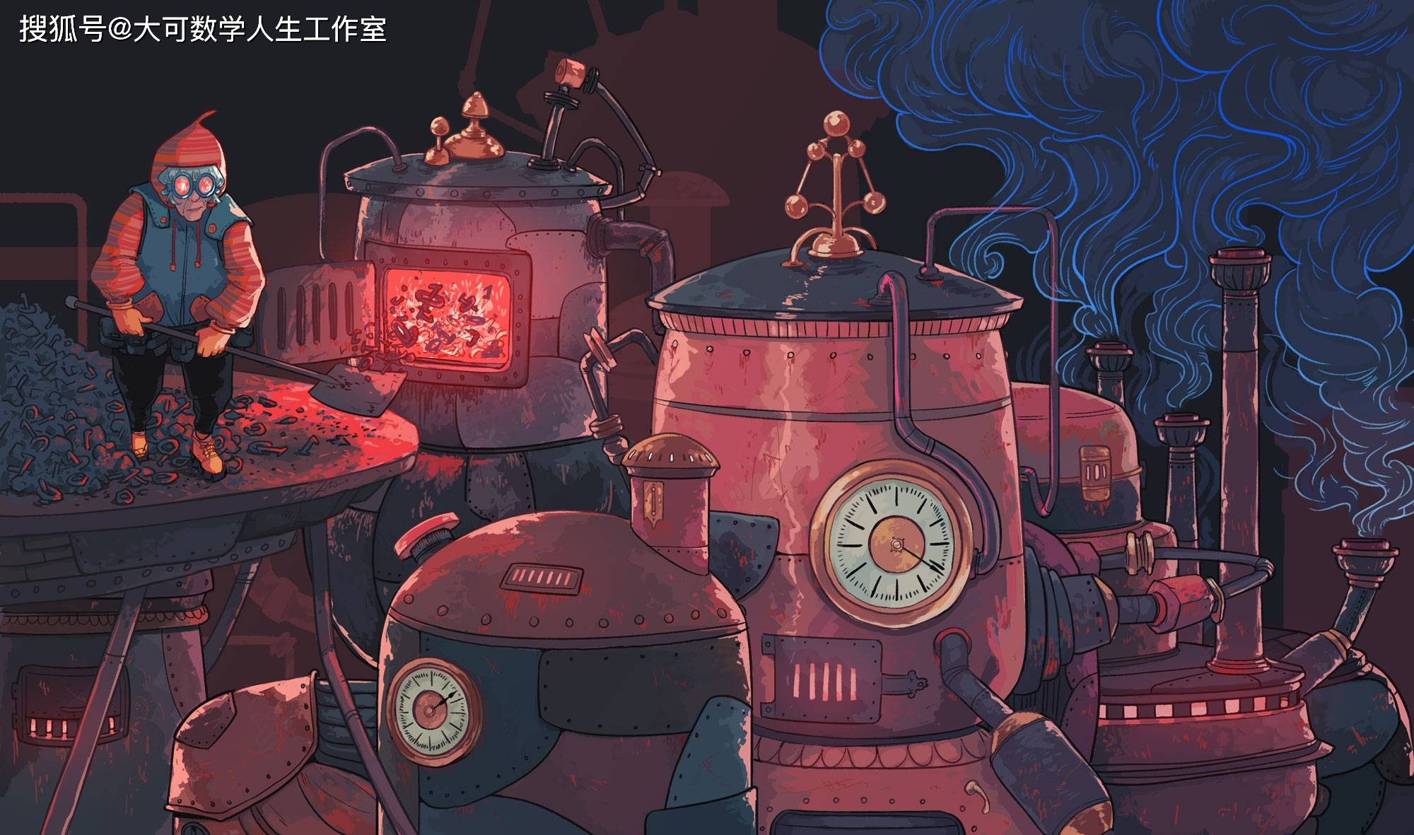 就蒸汽机而言,炎热的中心被更冷的环境包围,正是这种温差让我们能够