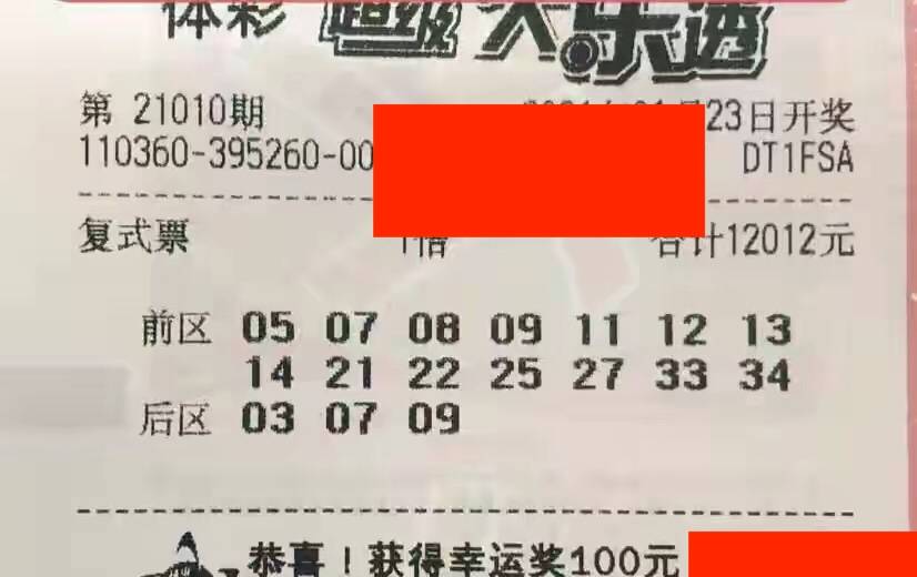 原创大乐透21010期晒票,1.2万实票锁定4连码,这次不见不散?