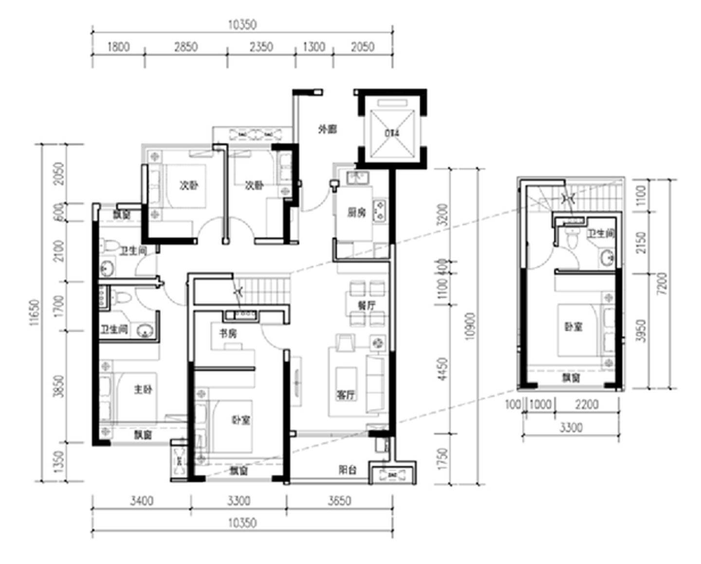中山保利天汇主要面积为一期户型建筑面积95-108平方,(二期待售)开发