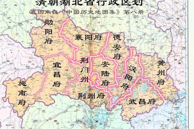 清朝湖北省地图图片