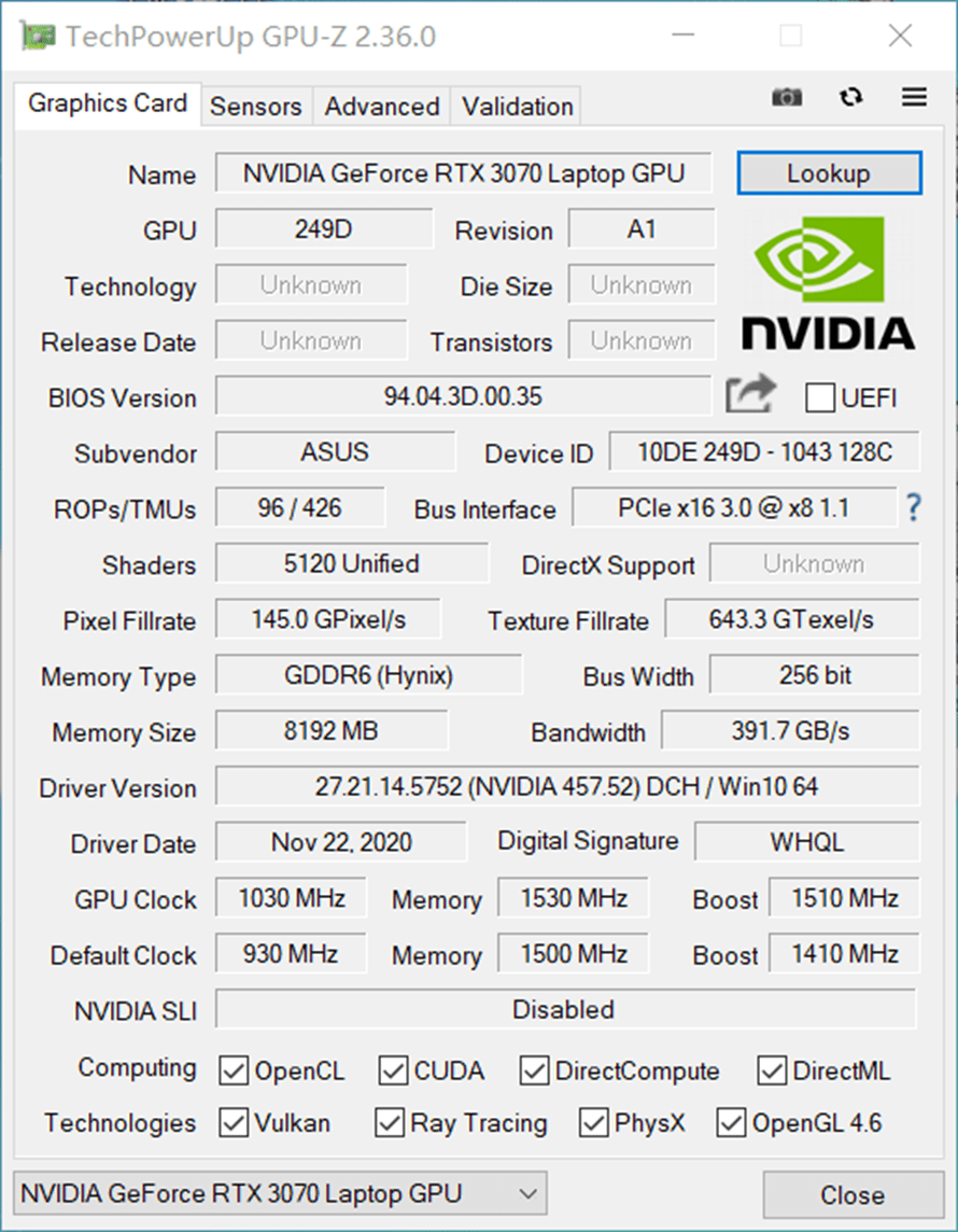 隐藏在二次元的rtx 3070有多强 华硕天选2游戏本首发评测 性能