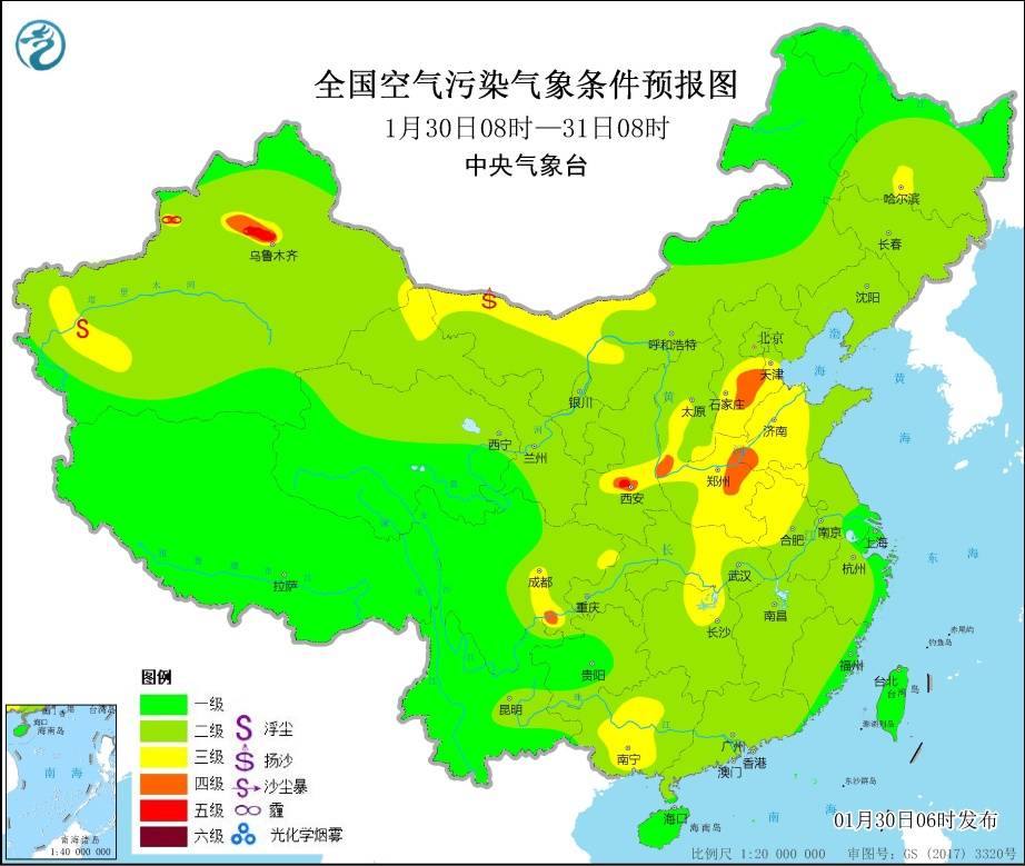 冷空气到前 华北中南部黄淮等地有霾天气 内蒙古西部等地将有沙尘