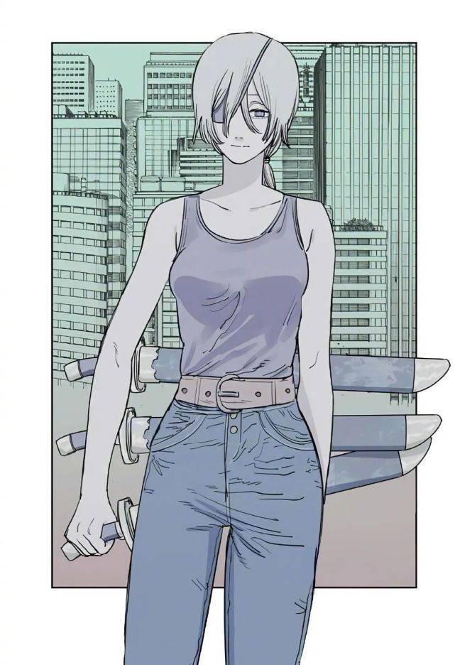 电锯人漫画封面彩页存了当壁纸吧