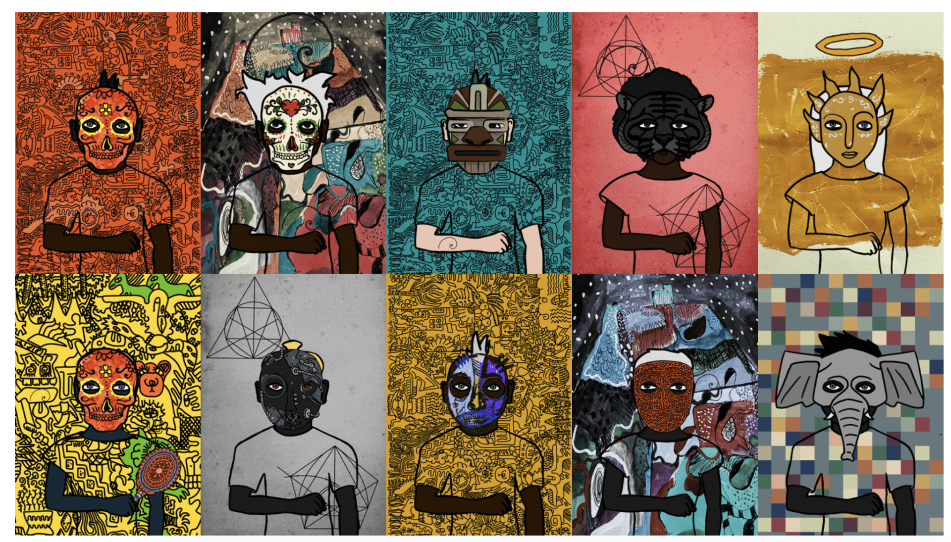 hashmasks 让你体验 nft 艺术品拆盲盒加取名的双重乐趣