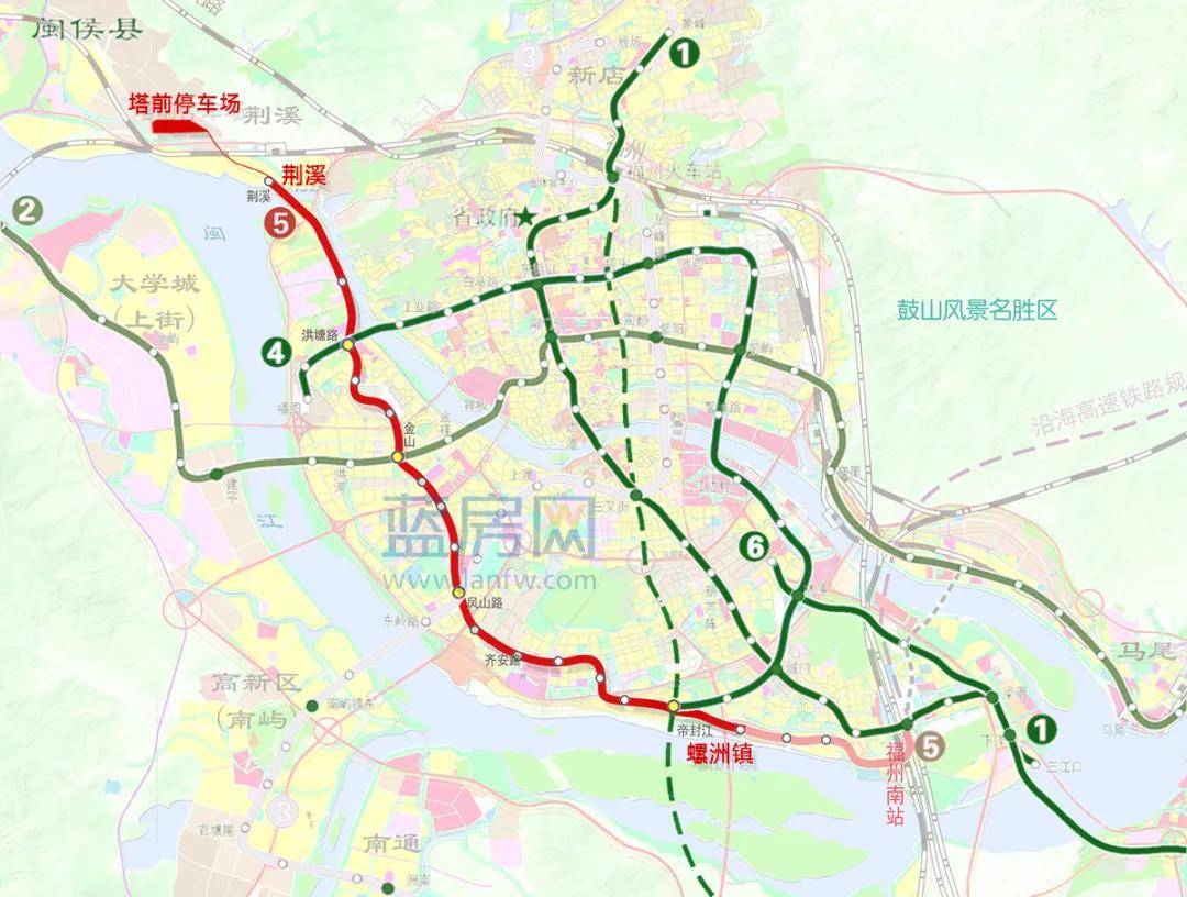 金山站,金環路站,浦上大道站,建新南路站,鳳山路站,福灣路站,齊安路站