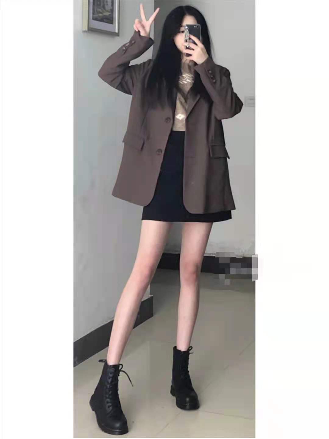 淡黄色马丁靴怎么搭衣服_马丁靴怎么搭配衣服女(3)