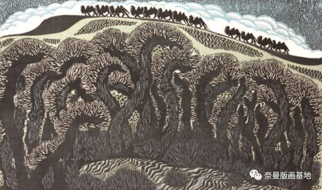 奈曼版画王作才版画作品