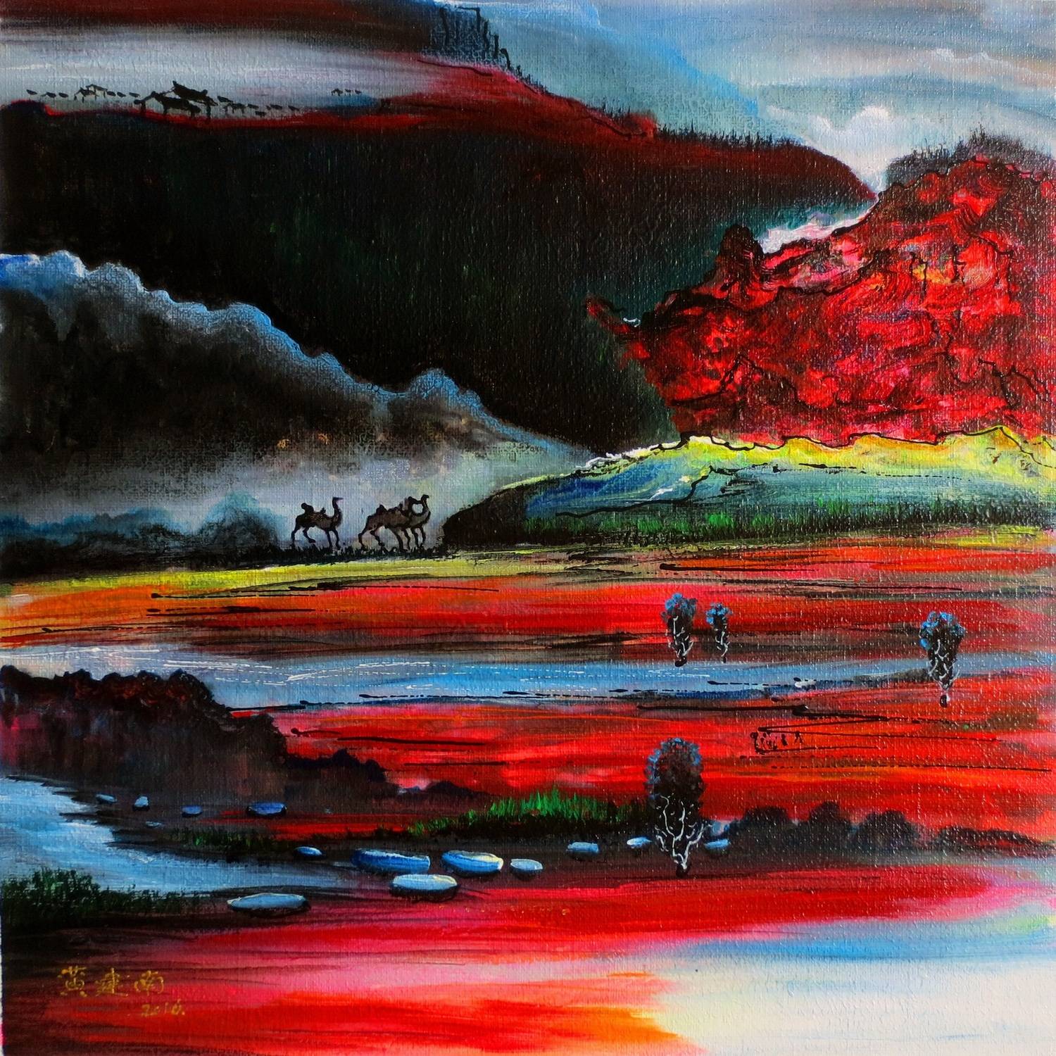 2017年黄建南与法国历史悠久的rossini拍卖行签约,随着国画和油画作品