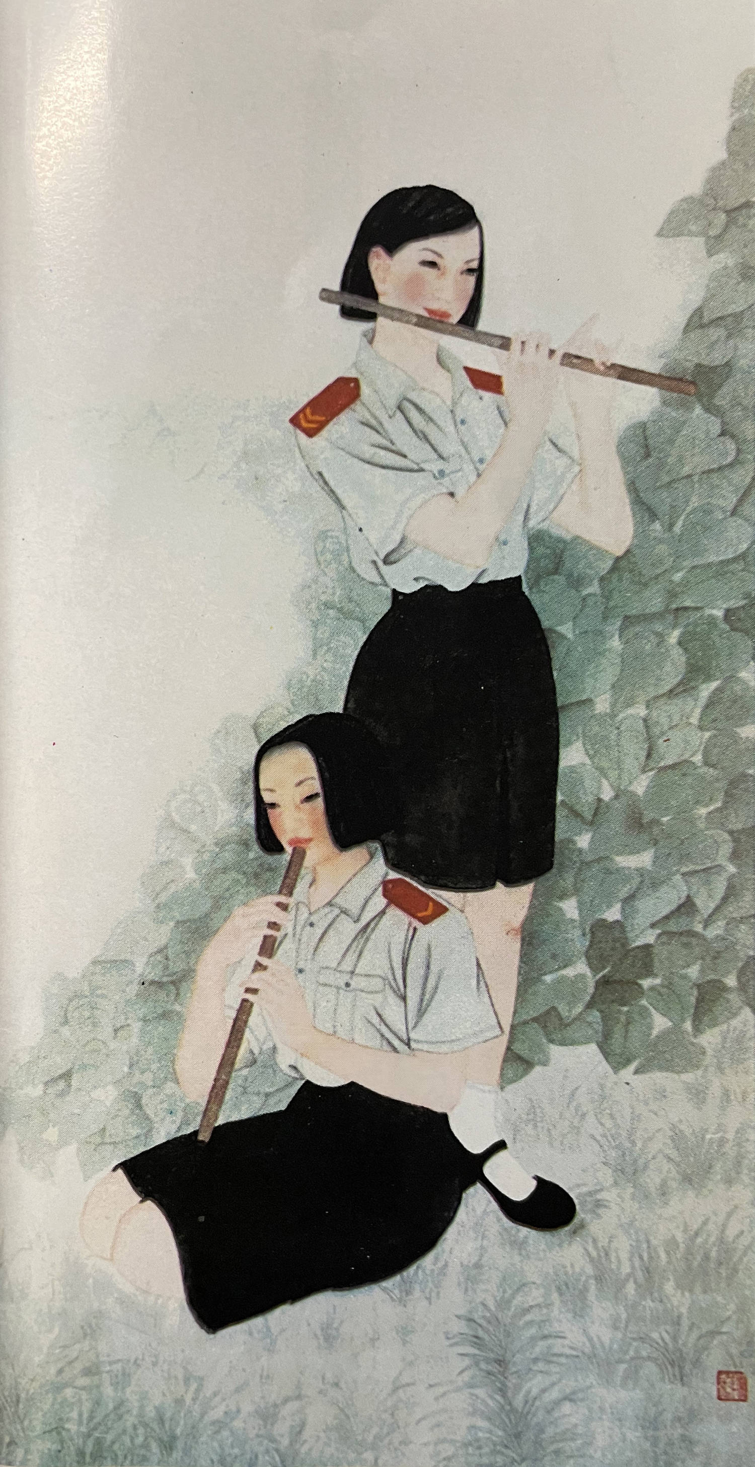 经历几年的军旅生涯,她们已磨练成坚强的女兵.