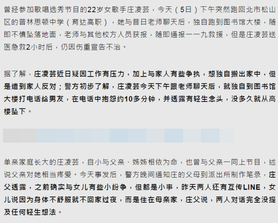 21歲女星跳樓身亡！曾因被父親家暴深夜報警，最後通話內容惹人心疼 娛樂 第5張