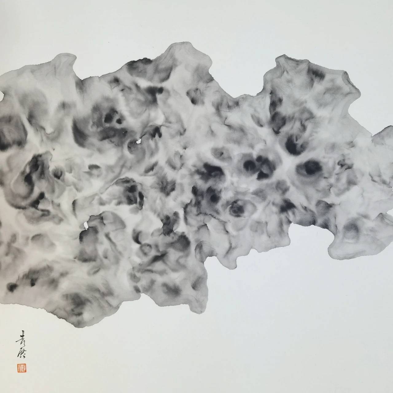 彭展水墨丨太湖石系列