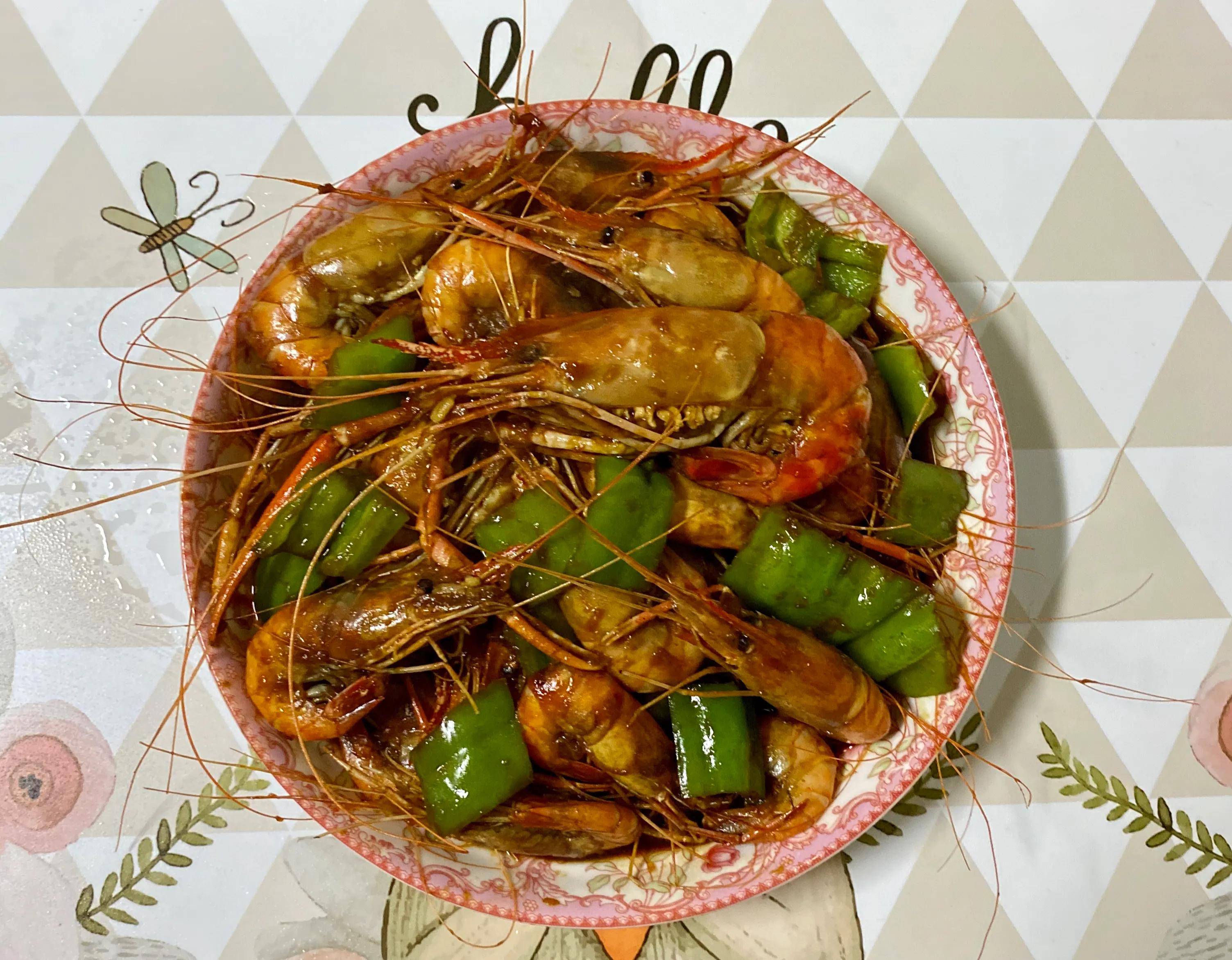 原创红烧大虾家常做法汤汁咸香微甜虾仁q弹1顿1斤不够吃