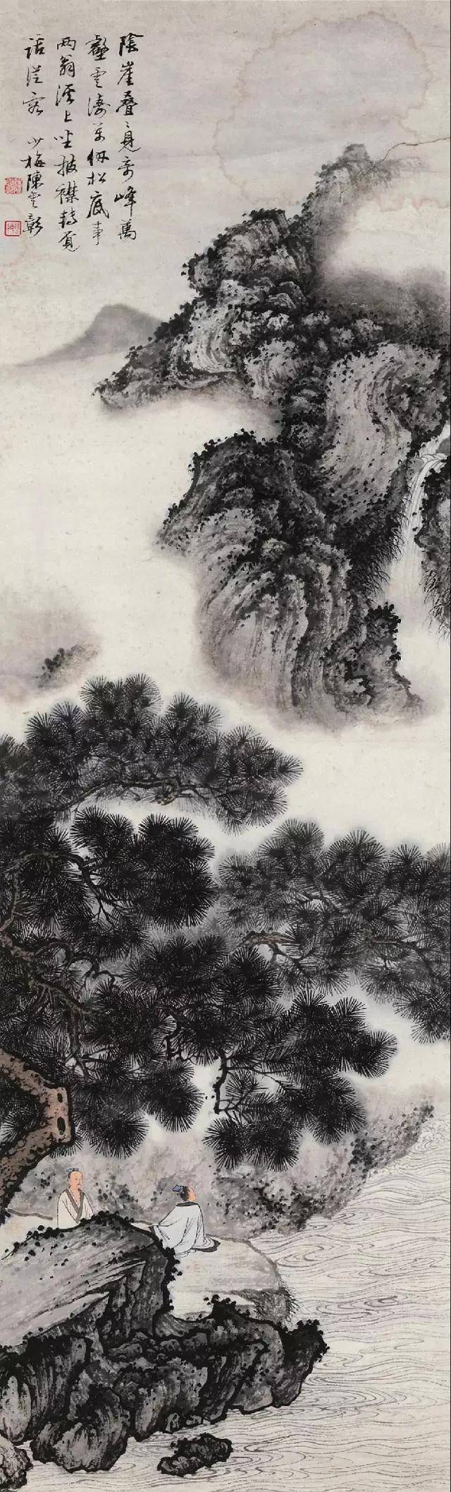 陈少梅的山水:清逸淡雅,画风清劲(高清50幅)