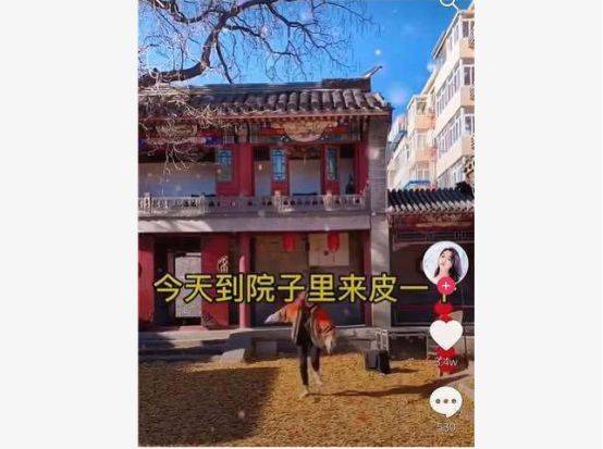 从关晓彤晒出的滚铁圈游戏,发现了她玩游戏的大院也是老北京的四合院