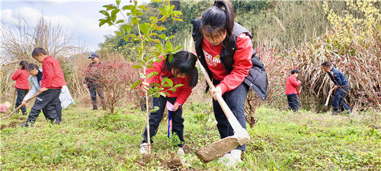 張家界:武陵源國學堂開展植樹節活動