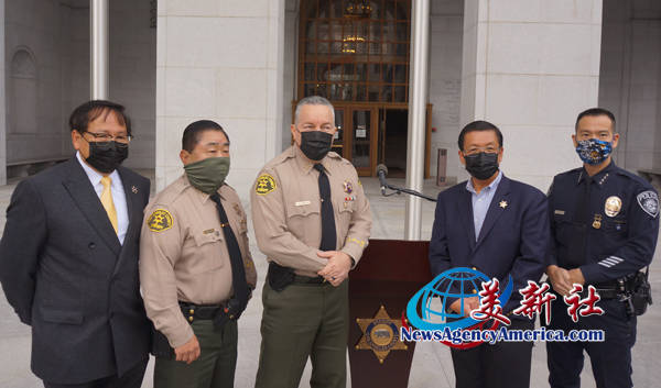 反仇恨和犯罪 洛杉矶县警察局与亚太裔站在一起