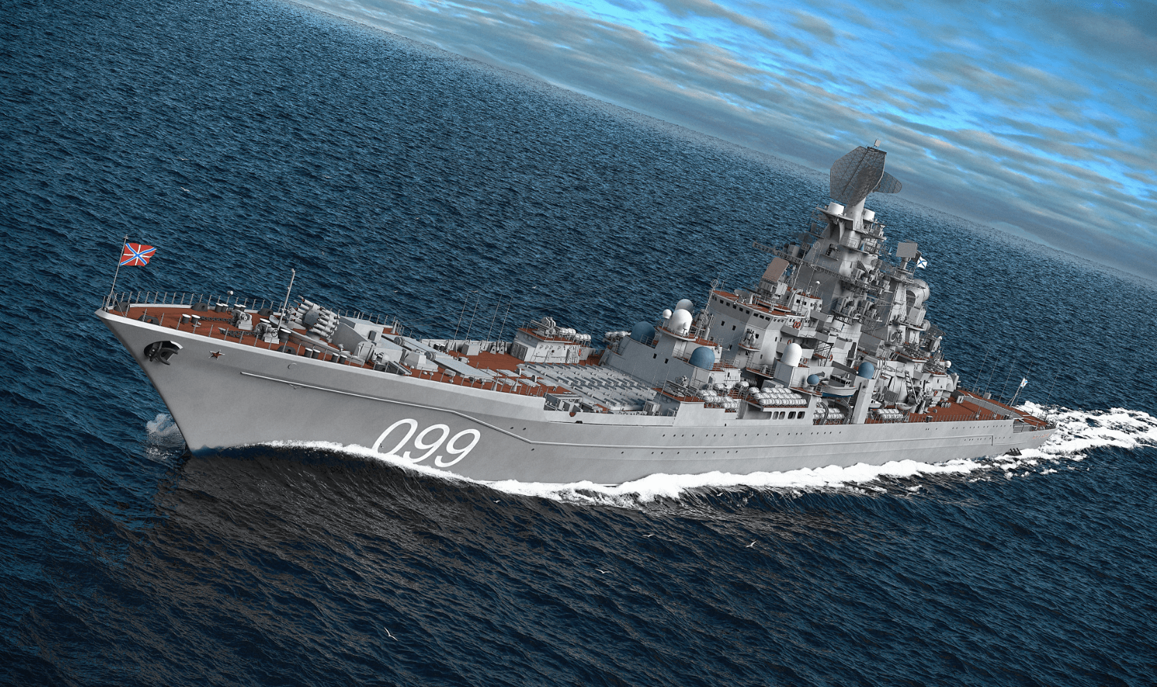 基洛夫级巡洋舰建造完成的有4艘,前3艘在苏联时期建成服役,分别是