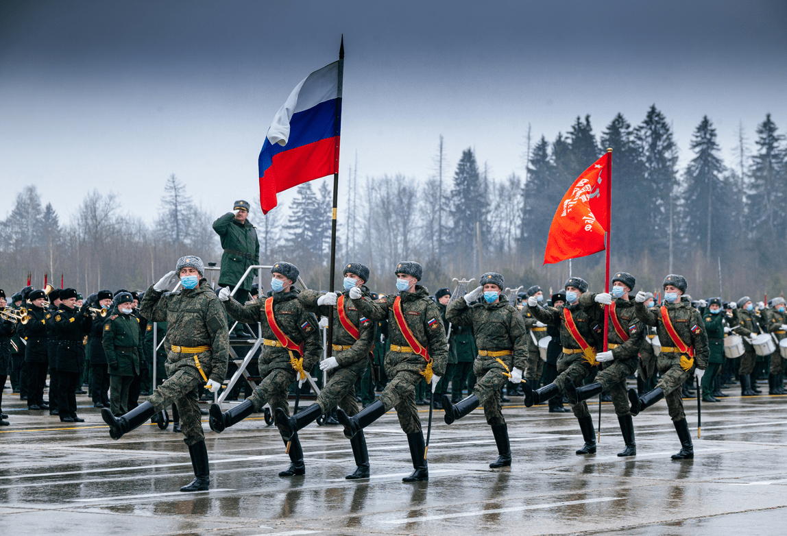 当地时间3月31日,俄罗斯纪念伟大卫国战争胜利76周年的第一次阅兵式合