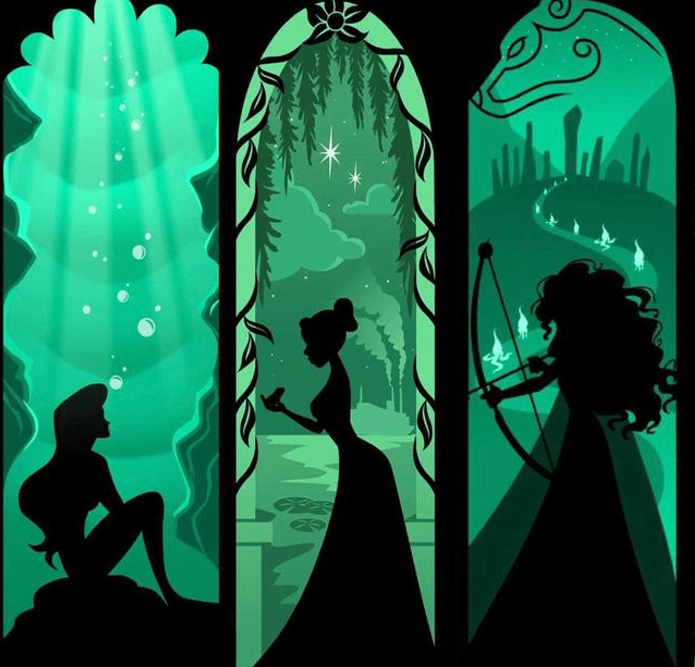 图片[5]-网友创作迪士尼公主剪影，一眼认出艾莎女王，木兰的也很显眼！-魔性次元
