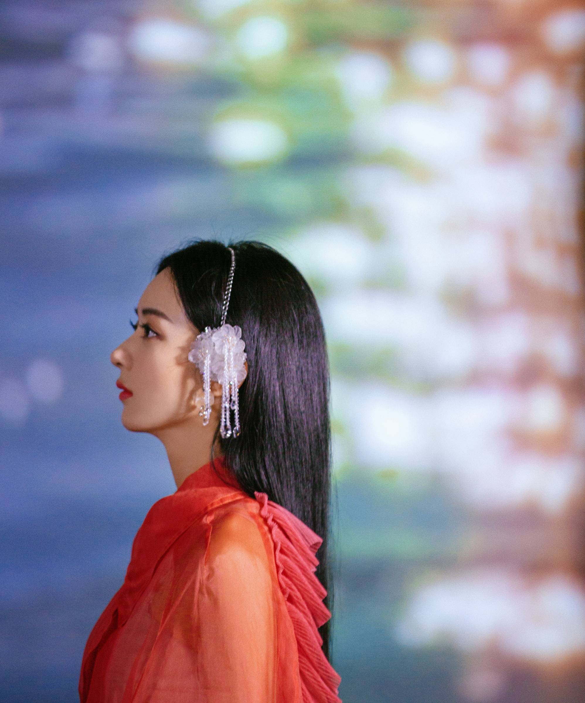 原创赵丽颖时尚健康四月刊杂志自然之灵大片造型