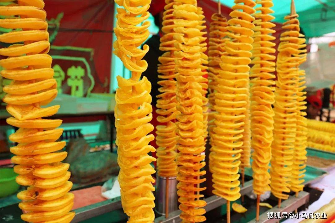 农村大姐一个土豆卖15摇身变旋风薯塔一天卖上千串生意火爆