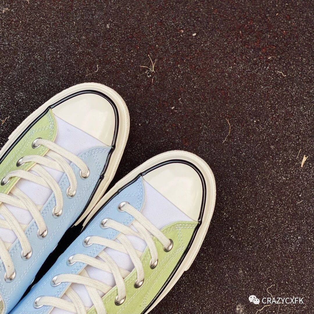 匡威藍綠拼色冰淇淋帆布鞋 converse chuck 70s