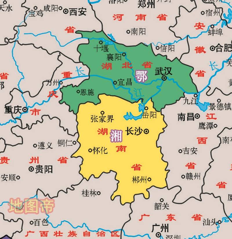 广东与湖南交界地图图片