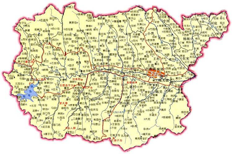 河南洛阳一个县，是书法之乡，拥有4A景区神灵寨