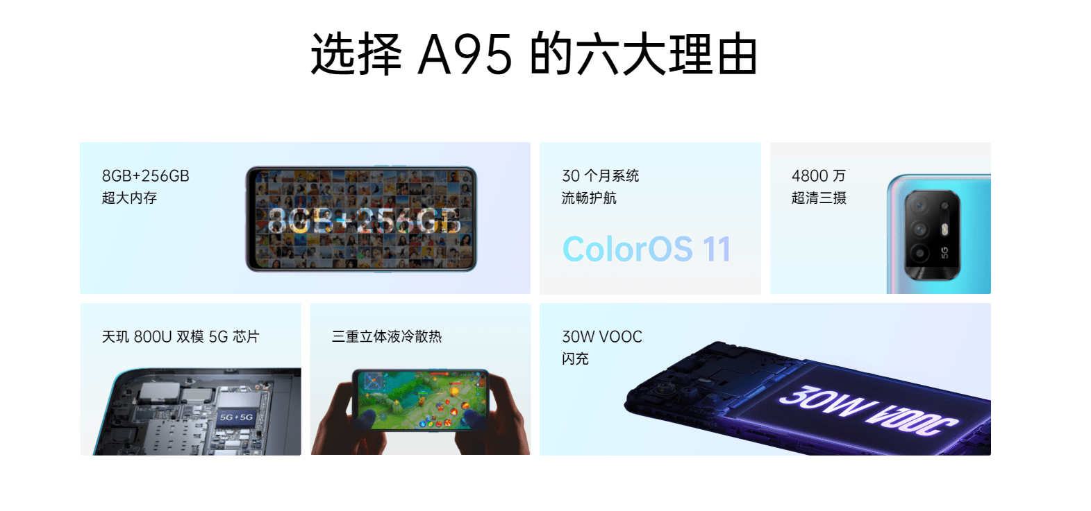 绿厂新机oppoa95上架天玑800u30w快充定价2199