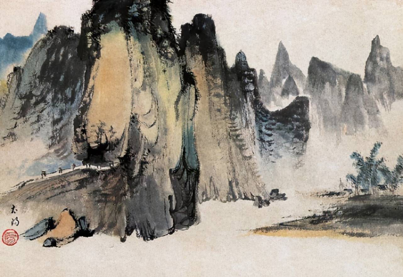 漓江画派的创始人——百岁"画童"阳太阳_山水