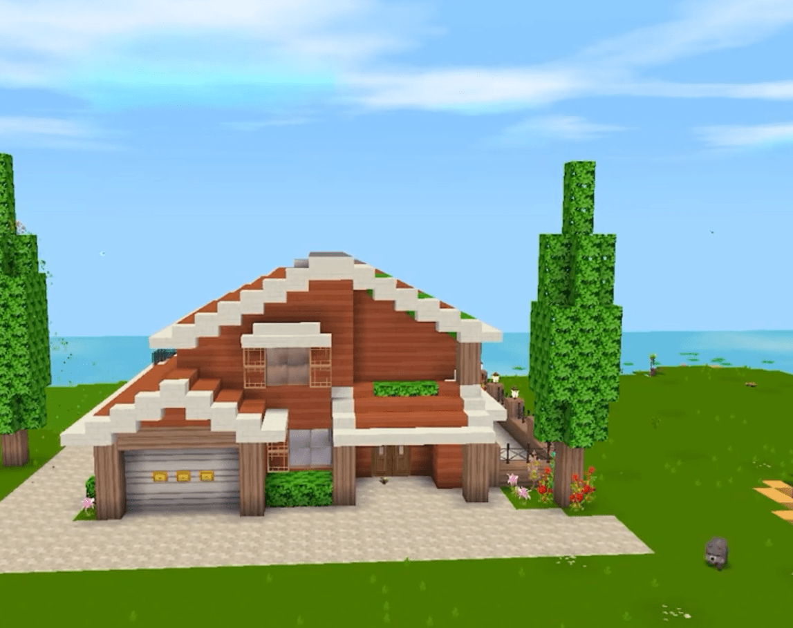 原创迷你世界生存模式中如何设计一栋别墅看起来很符合游戏画风
