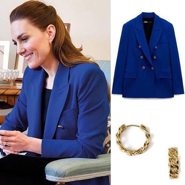 凯特终究还是输给莱后了 同穿平价zara隔空比拼 莱后印花裙惊艳 西装