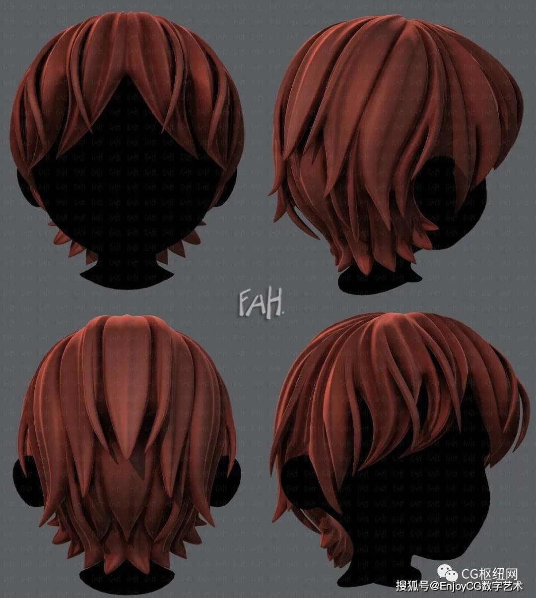 zbrush头发参考图集