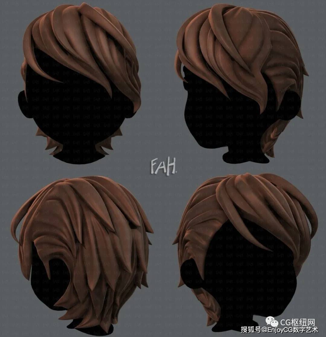 zbrush头发参考图集