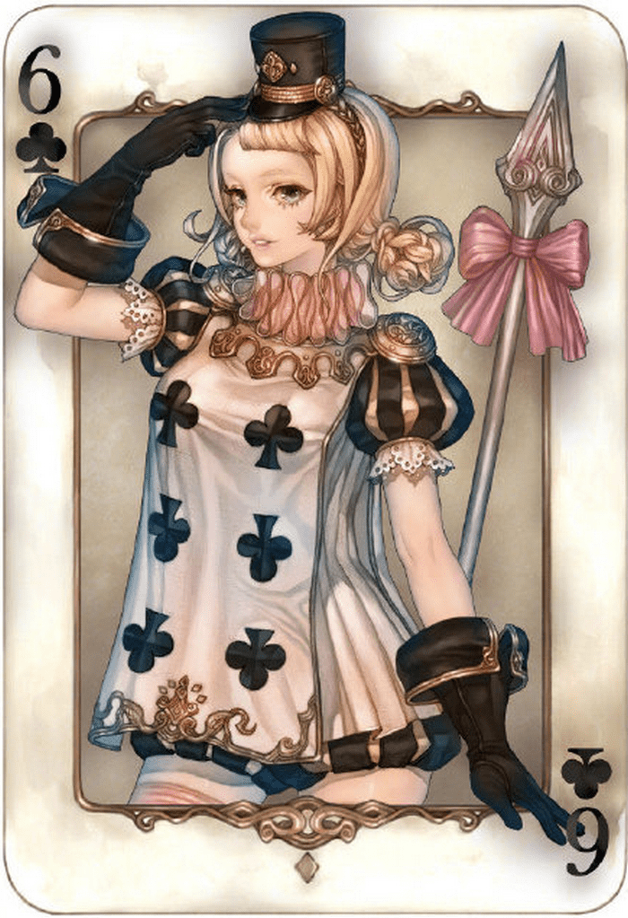 原创扑克牌变身为美少女黑桃4有点大红桃q的衣服过于性感