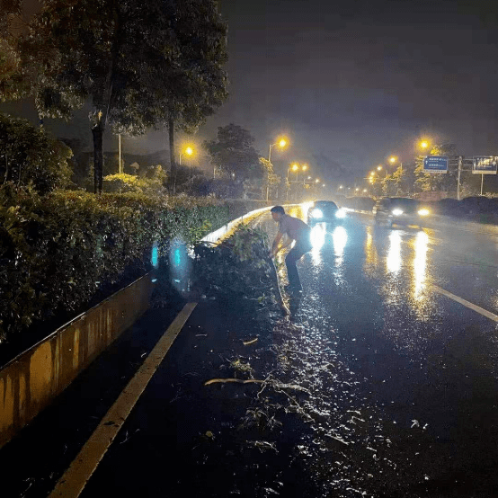 刮风下雨夜晚图片