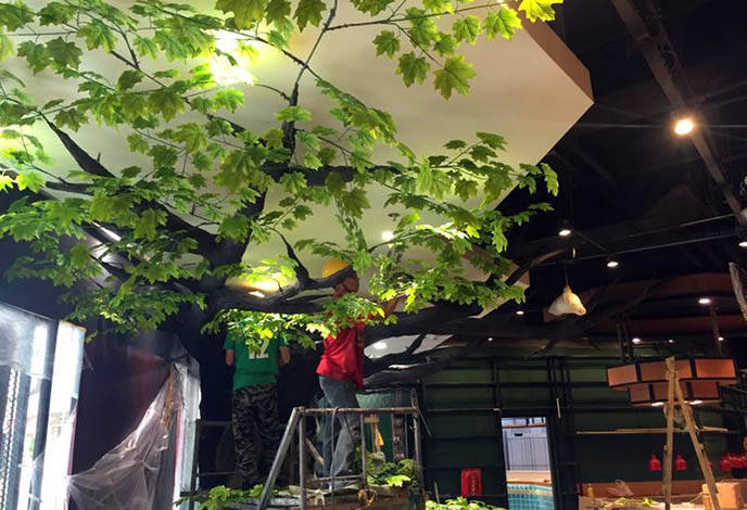 把柱子装饰变成仿真树详细过程及价格多少钱