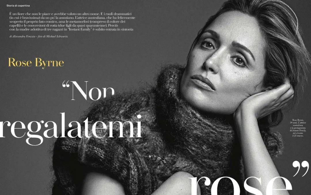 组图:搞事业也爱生活,40 "玫瑰姐"罗丝·伯恩杂志大片