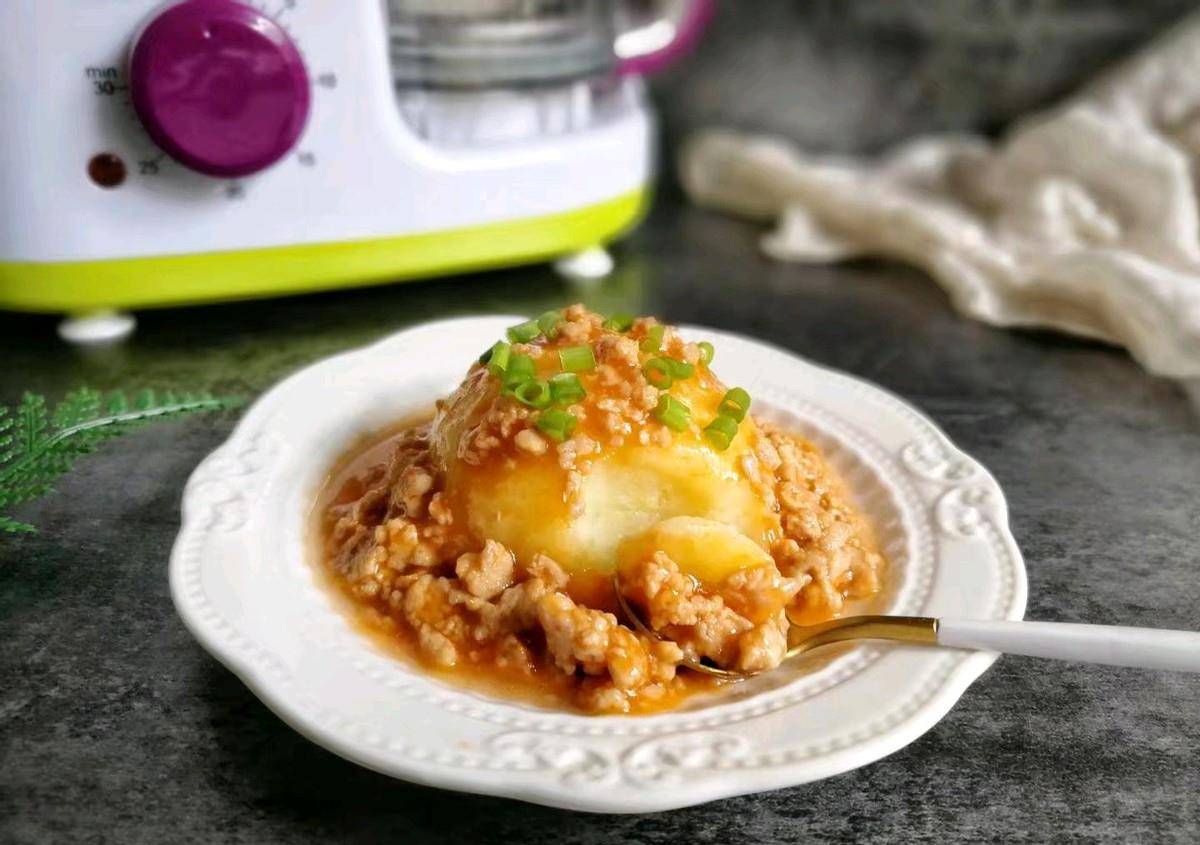 原创孩子喜欢我做的肉末土豆泥咸香入味土豆泥绵软可口真好吃