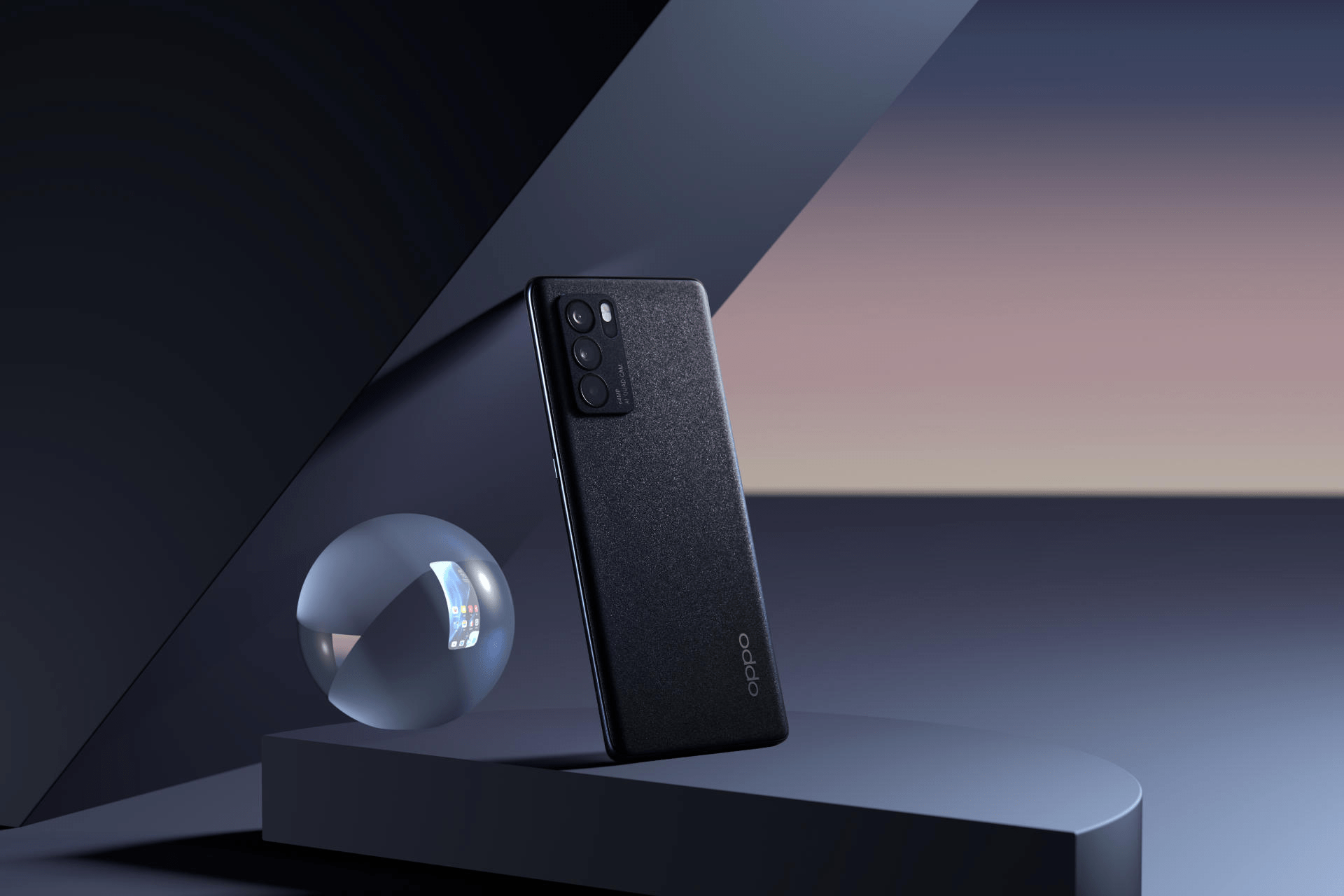 值得一提的是,oppo reno6 pro夜海的机身也十分轻薄.