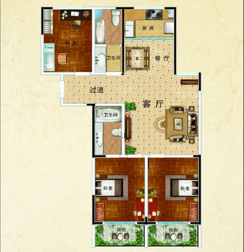 运城玲珑公馆户型图图片