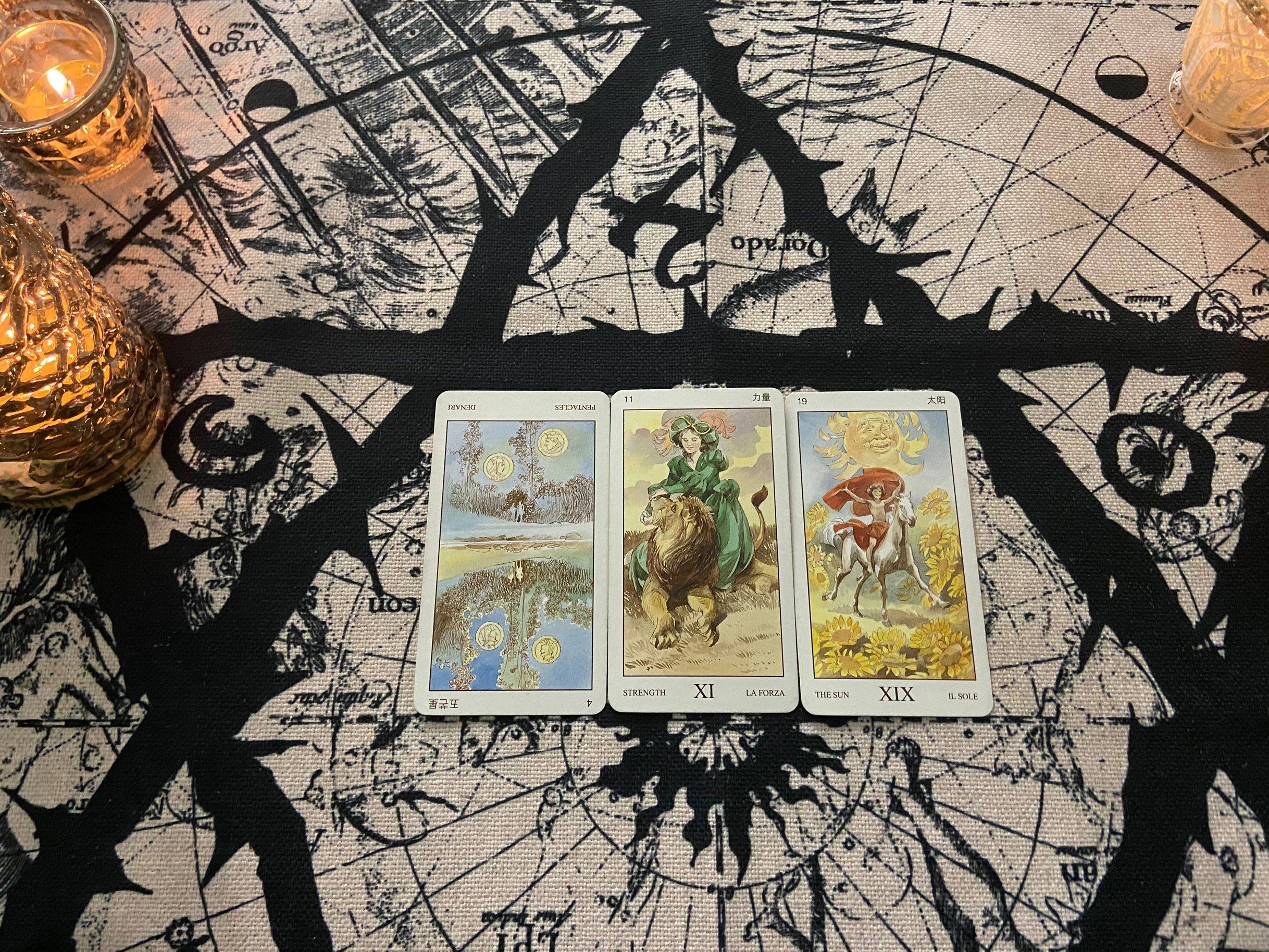 星币四逆位 力量 太阳