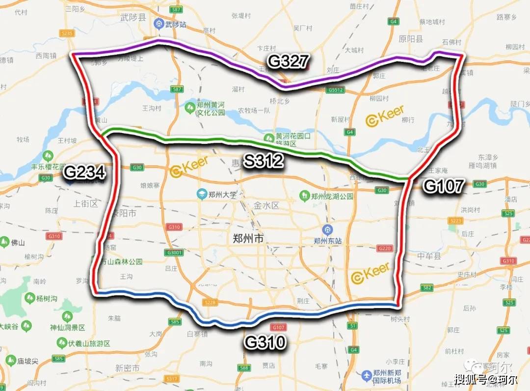 从通过航拍图和卫星图结合的方式来看看即将通车的货运大环线西线g234