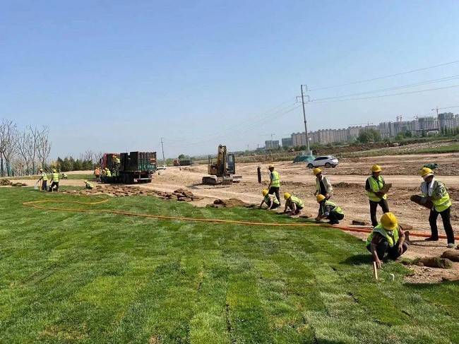 運城堯夢湖公園初步亮相最快年底建成開放